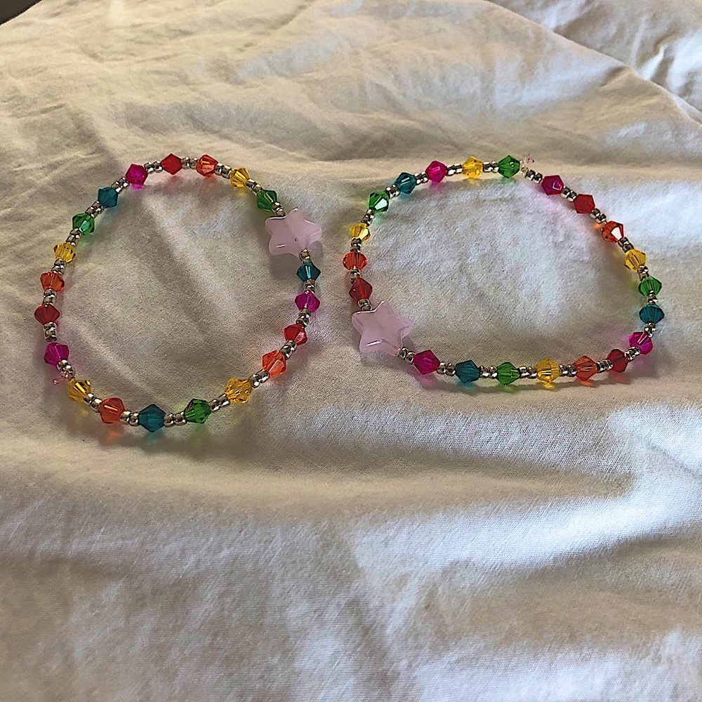 Rainbow Swarovski handmade beaded bracelet